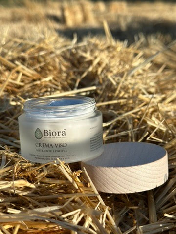 CREMA VISO ANTIAGE CON LATTE D’ASINA 100% BIOLOGICO ITALIANO, ACIDO IALURONICO E PEPTIDI