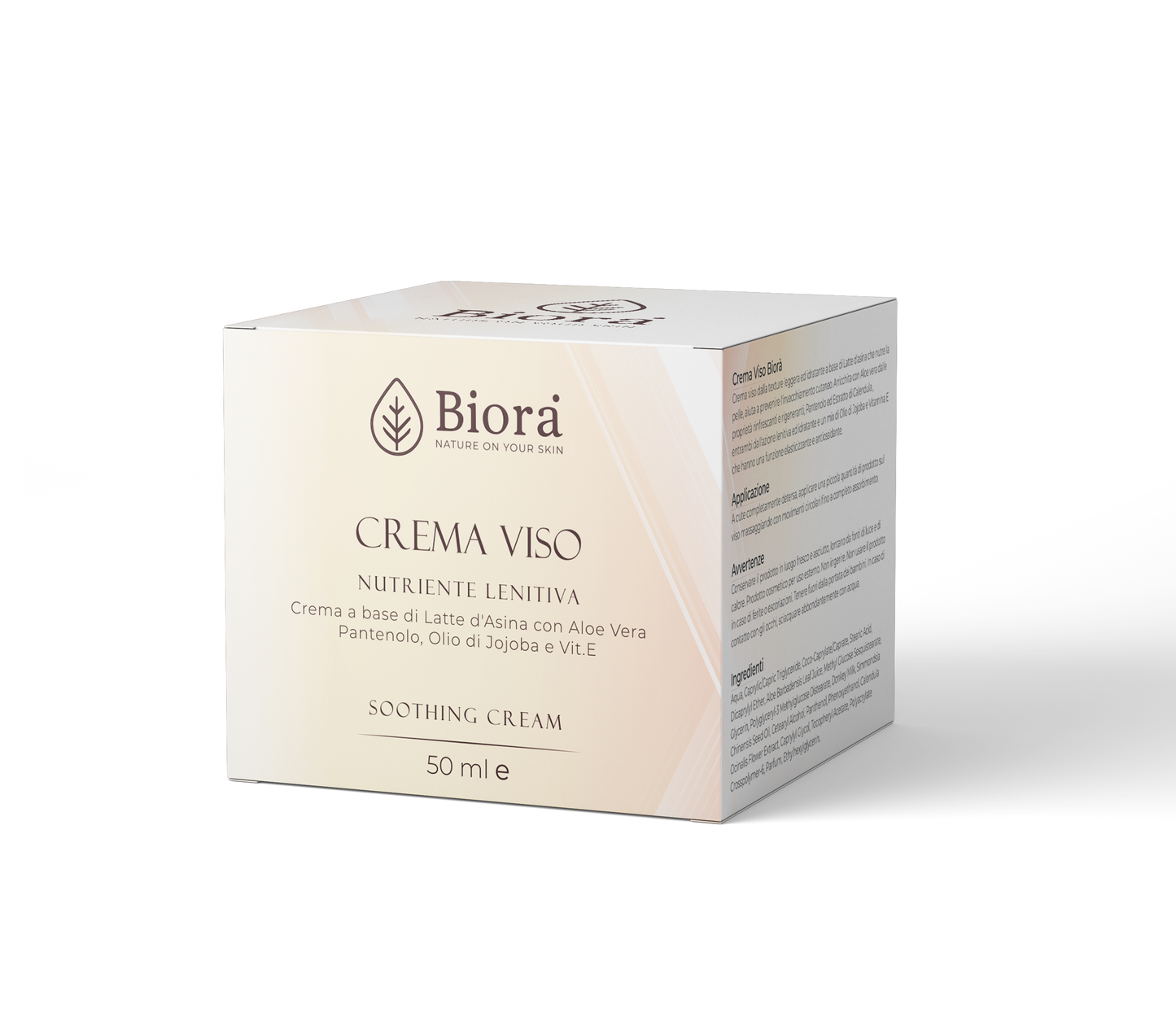 CREMA VISO NUTRIENTE LENITIVA CON LATTE D'ASINA 100% BIOLOGICO ITALIANO