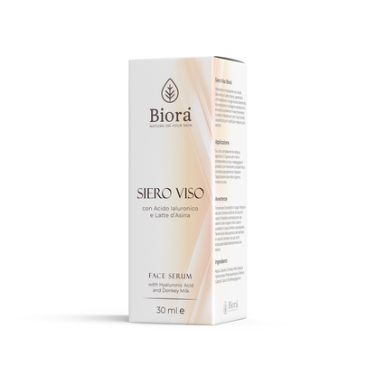 SIERO VISO CON LATTE D'ASINA 100% BIOLOGICO ITALIANO E ACIDO IALURONICO