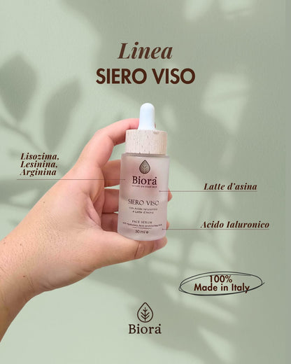 SIERO VISO CON LATTE D'ASINA 100% BIOLOGICO ITALIANO E ACIDO IALURONICO